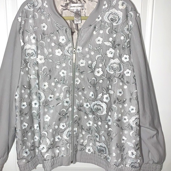 DRAPER’S & DAMON’S Floral Embroidered Bomber Jacket - Picture 4 of 7